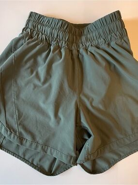 lululemon track that Olive Green High-Waist Athletic Shorts, 5’’